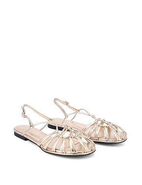 Женские сандалии из масляной кожи бордовые - фото 2 - Miraton