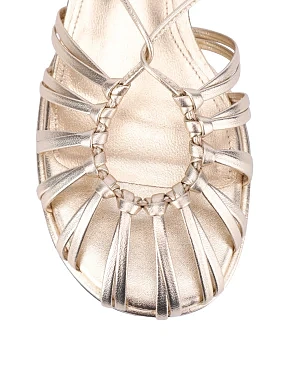 Женские сандалии из масляной кожи бордовые - фото 4 - Miraton