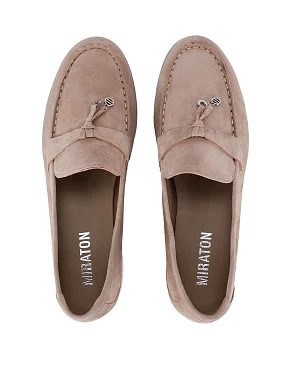 Женские слиперы велюровые бежевые - фото 1 - Miraton