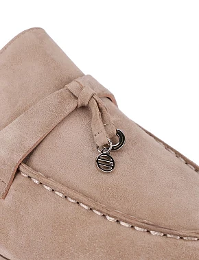 Женские слиперы велюровые бежевые - фото 4 - Miraton