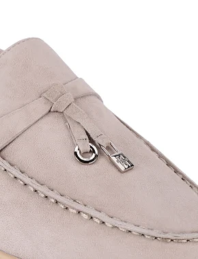 Женские слиперы велюровые бежевые - фото 4 - Miraton