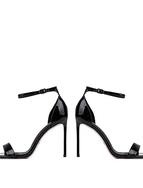 Жіночі босоніжки лакові чорні - фото 1 - Miraton