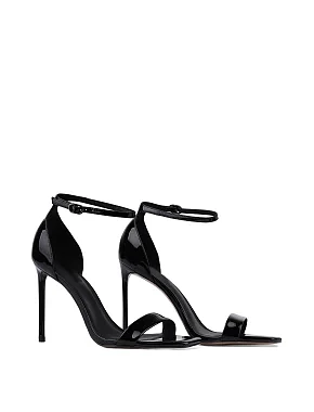 Жіночі босоніжки лакові чорні - фото 2 - Miraton