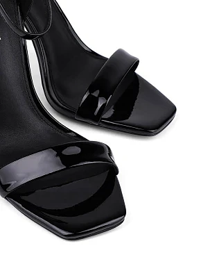 Жіночі босоніжки лакові чорні - фото 4 - Miraton