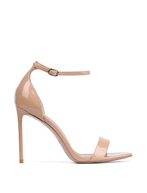 Жіночі босоніжки лакові бежеві - фото  - Miraton