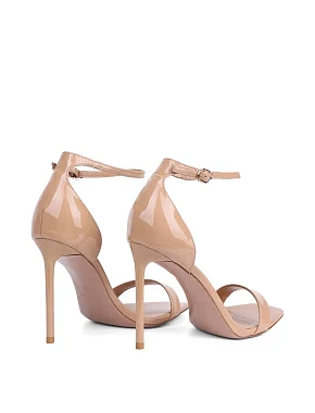 Жіночі босоніжки лакові бежеві - фото 3 - Miraton