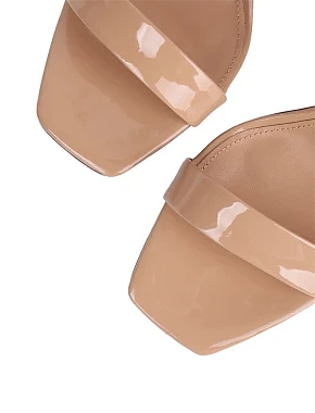 Жіночі босоніжки лакові бежеві - фото 4 - Miraton