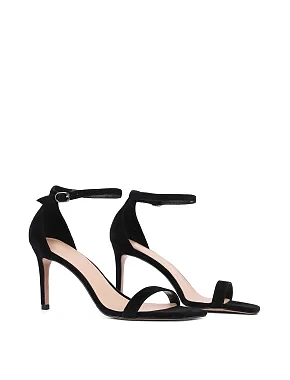 Жіночі босоніжки велюрові чорні - фото 2 - Miraton