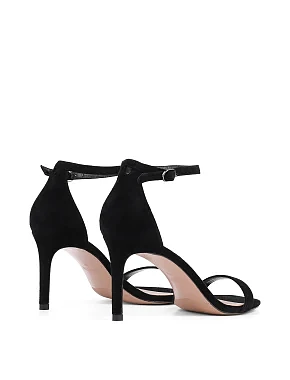 Жіночі босоніжки велюрові чорні - фото 3 - Miraton