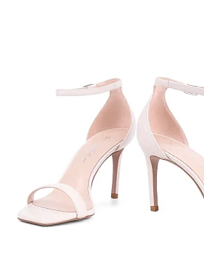 Жіночі босоніжки шкіряні рисового кольору - фото 1 - Miraton