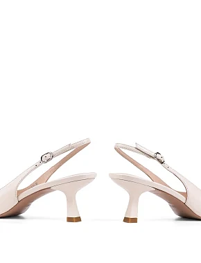 Жіночі шкіряні туфлі рисового кольору - фото 1 - Miraton