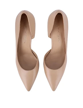Женские туфли кожаные бежевые - фото 1 - Miraton