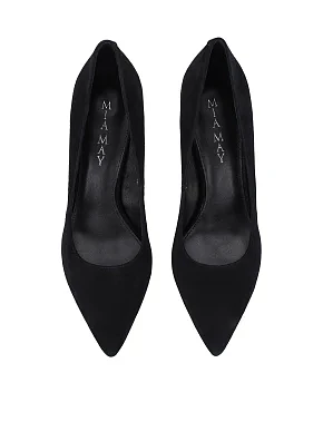 Женские туфли велюровые черные - фото 1 - Miraton