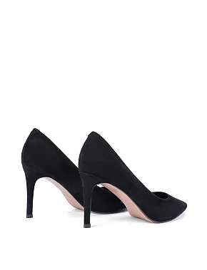 Женские туфли велюровые черные - фото 3 - Miraton