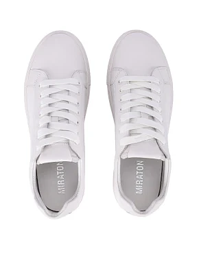 Жіночі кеди шкіряні білі - фото 1 - Miraton