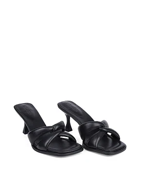 Жіночі шкіряні сабо чорні - фото 2 - Miraton