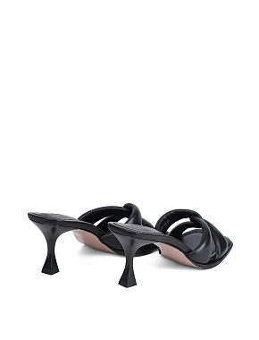 Жіночі шкіряні сабо чорні - фото 3 - Miraton