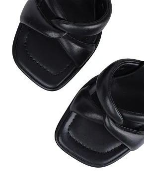 Жіночі шкіряні сабо чорні - фото 4 - Miraton