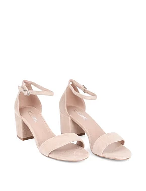 Женские босоножки велюровые бежевые - фото 2 - Miraton