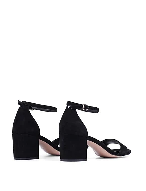 Жіночі босоніжки велюрові чорні - фото 2 - Miraton