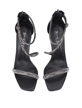 Жіночі босоніжки шкіряні чорні - фото 4 - Miraton