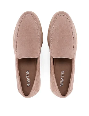 Жіночі слипери велюрові бежеві - фото 1 - Miraton