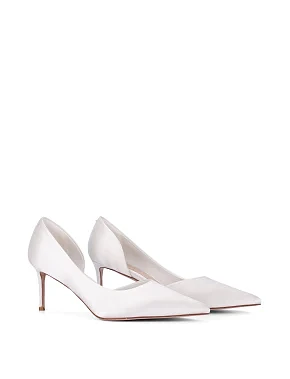 Женские туфли сатиновые белые - фото 2 - Miraton