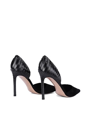 Женские туфли кожаные черные - фото 3 - Miraton