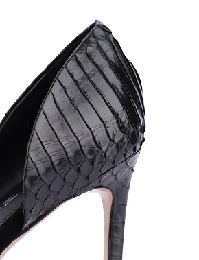 Женские туфли кожаные черные - фото 4 - Miraton