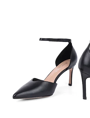 Женские туфли кожаные черные - фото 1 - Miraton