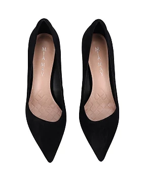 Женские туфли велюровые черные - фото 1 - Miraton