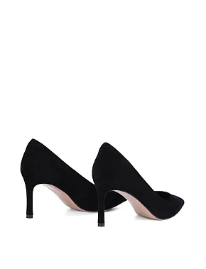 Женские туфли велюровые черные - фото 3 - Miraton