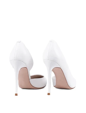 Женские туфли кожаные белые - фото 3 - Miraton