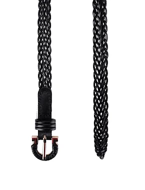 Ремінь шкіряний чорний - фото 1 - Miraton