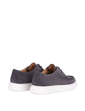 Чоловічі туфлі замшеві сірі - фото 2 - Miraton