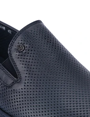 Чоловічі сліпони шкіряні сині - фото 4 - Miraton