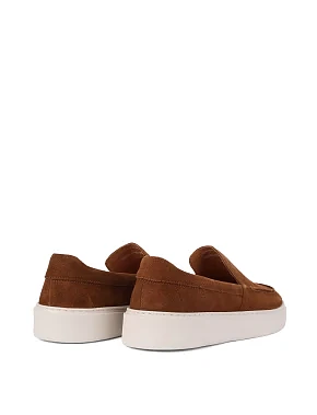 Мужские туфли замшевые бежевые - фото 2 - Miraton