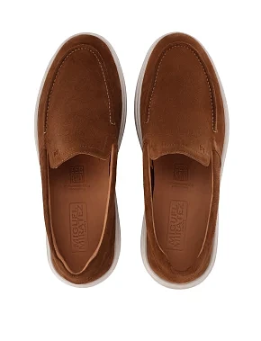 Мужские туфли замшевые бежевые - фото 3 - Miraton