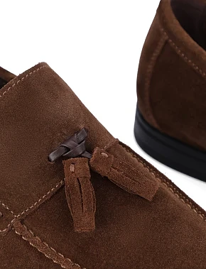 Чоловічі туфлі замшеві коричневі - фото 5 - Miraton