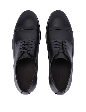 Мужские туфли кожаные черные - фото 3 - Miraton