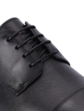 Мужские туфли кожаные черные - фото 4 - Miraton