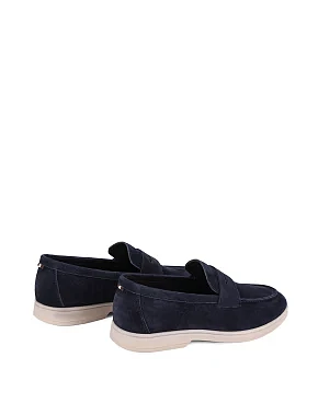 Чоловічі туфлі замшеві сині - фото 2 - Miraton