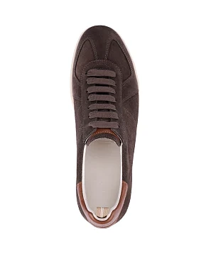 Мужские кеды замшевые серые - фото 3 - Miraton