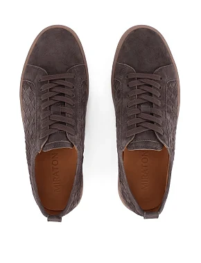 Чоловічі кеди замшеві сірі - фото 3 - Miraton