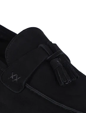 Чоловічі туфлі замшеві чорні - фото 4 - Miraton