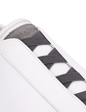 Мужские кеды кожаные белые - фото 4 - Miraton