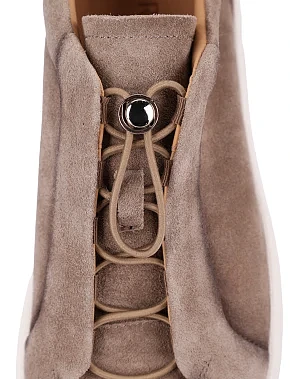 Мужские кеды замшевые бежевые - фото 5 - Miraton