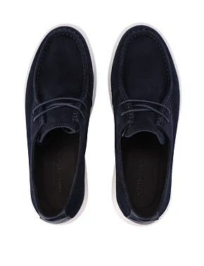 Чоловічі туфлі замшеві сині - фото 3 - Miraton