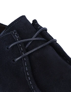 Чоловічі туфлі замшеві сині - фото 4 - Miraton