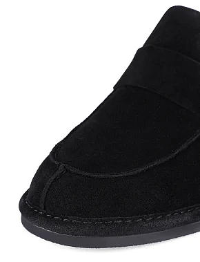 Чоловічі замшеві туфлі чорні - фото 4 - Miraton